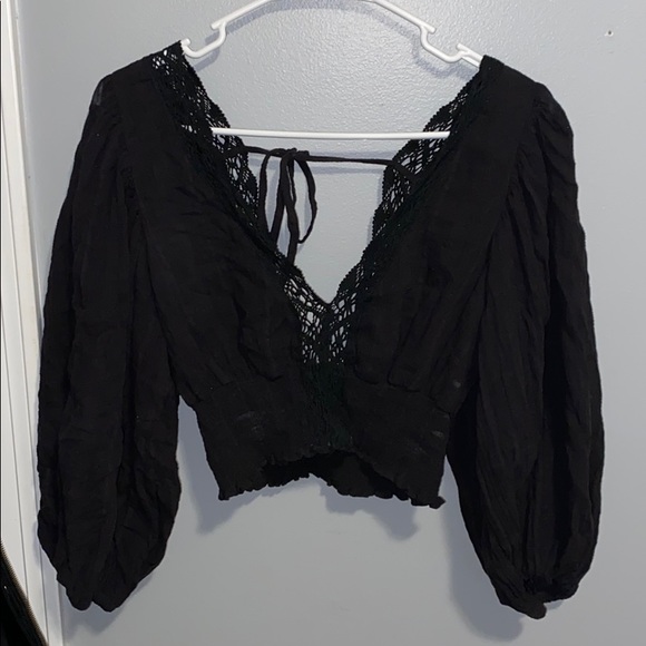 Urban Outfitters Tops - Black long sleeve crop top